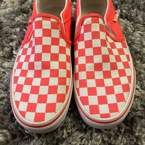 Vans slip on sneakers - BRIGHT Orange - Size 8 Women